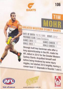 2013 Select Prime AFL #106 Tim Mohr Back